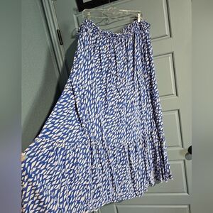 Eloquii Blue and White Skirt 26/28